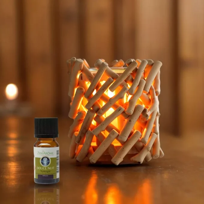 Lampe Diffuseur d'Arôme Brûle Parfum Calorya n°7 – en Bois Flotté