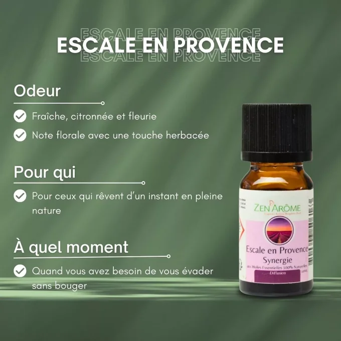 Huile Essentielle Synergie Escale en Provence