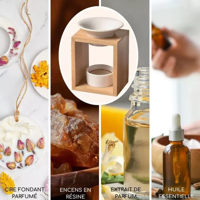 Brûle Parfum Arina en Bambou et Céramique