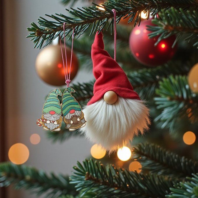 Paire de Lutin de Noel Sapin 