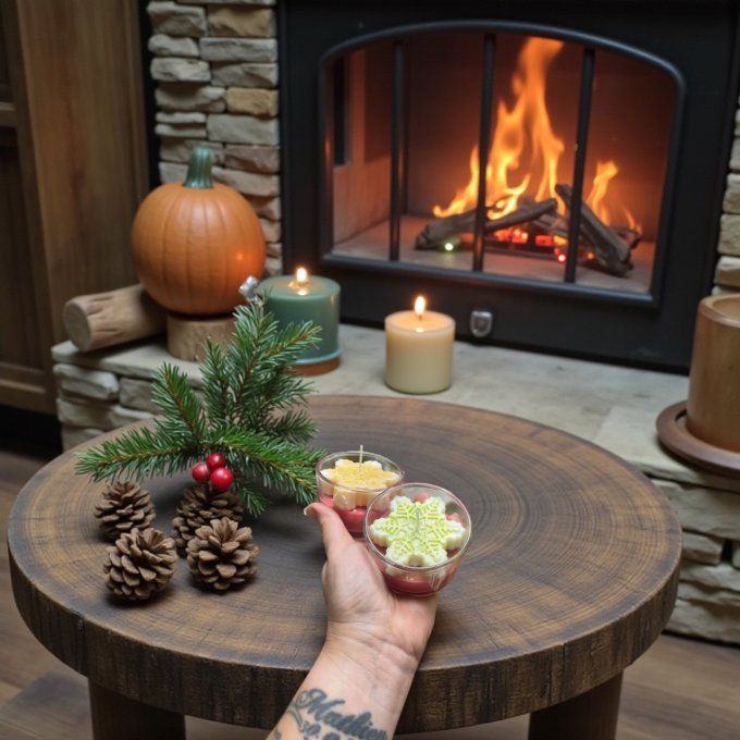 Bougie Etoile de Noel 